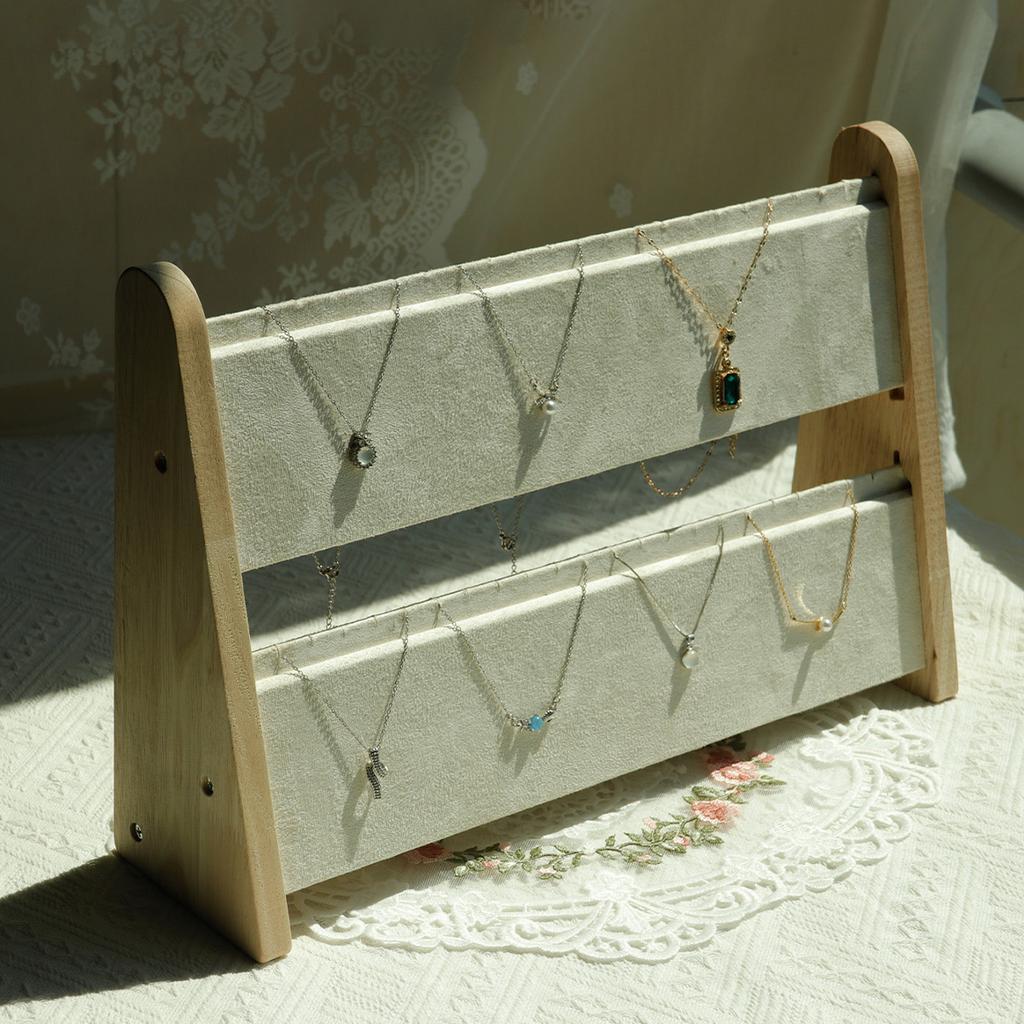 Schmuckständer für Halsketten Holz Schmuckaufbewahrung Halter für Anhänger Armband Display Requisiten Zuhause Geschäftstheke Ausstellungsgestell