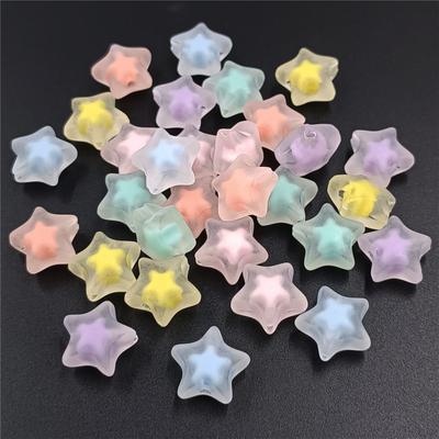 10 adet Akrilik Kolye Bilezik Takı Moda El Yapımı DIY Malzeme Küpe İşaretleme Mat Çekirdek Pentagram Boncuklar