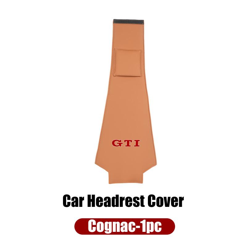 Car Leather Headrest RTIS555 Protective Cover Storage Bag For Volkswagen VW Golf 4 6 7 GTI Tiguan Passat B5 B6 B7 CC Jetta MK5 MK6 Polo