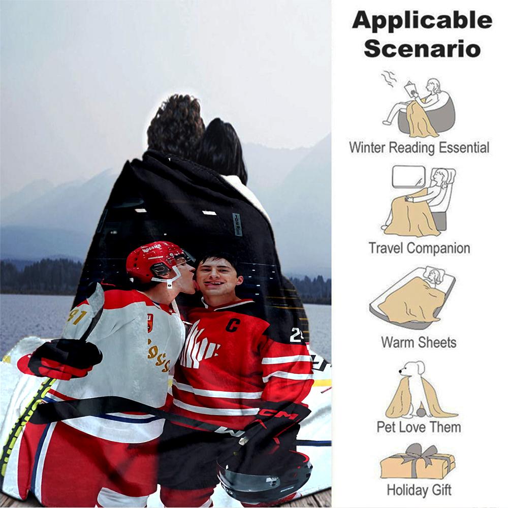 Hockey Celebration Moment Blanket Soft Throw Blanket For Home Bedroom Bed Sofa Travel Office Solid Christmas Blanket