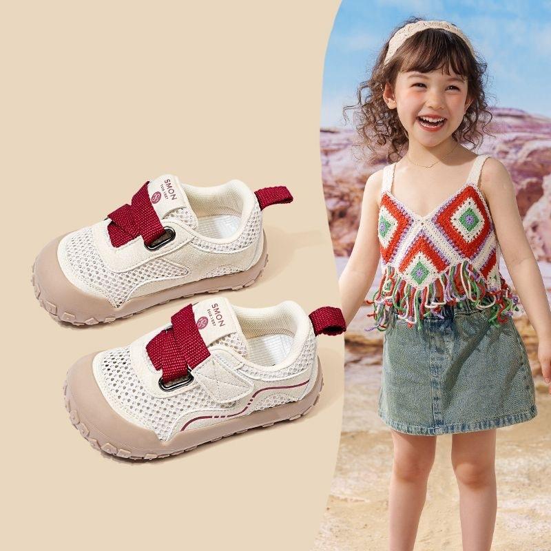 Children's sports shoes 2025 summer new girls casual shoes baby board shoes soft sole boys breathable hollow mesh shoes