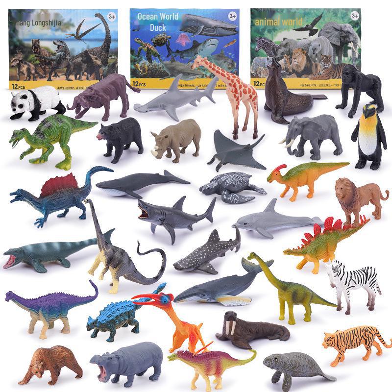 Set de modele de dinozauri Jurassic cu gel moale - Jucării din lumea oceanică cu animale sălbatice pentru copii