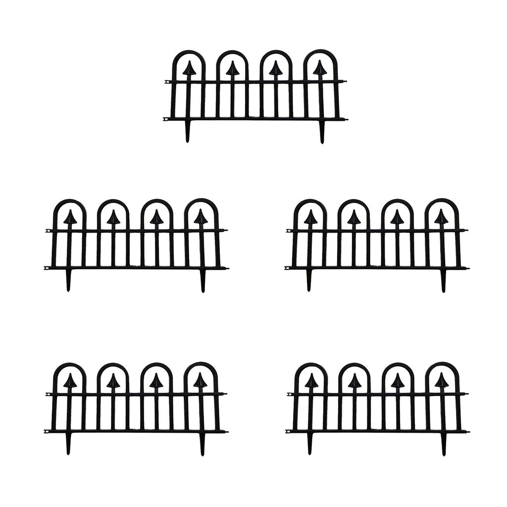 5Pcs Mini Garden Fence Plastic Lawn Border 31x60CM
