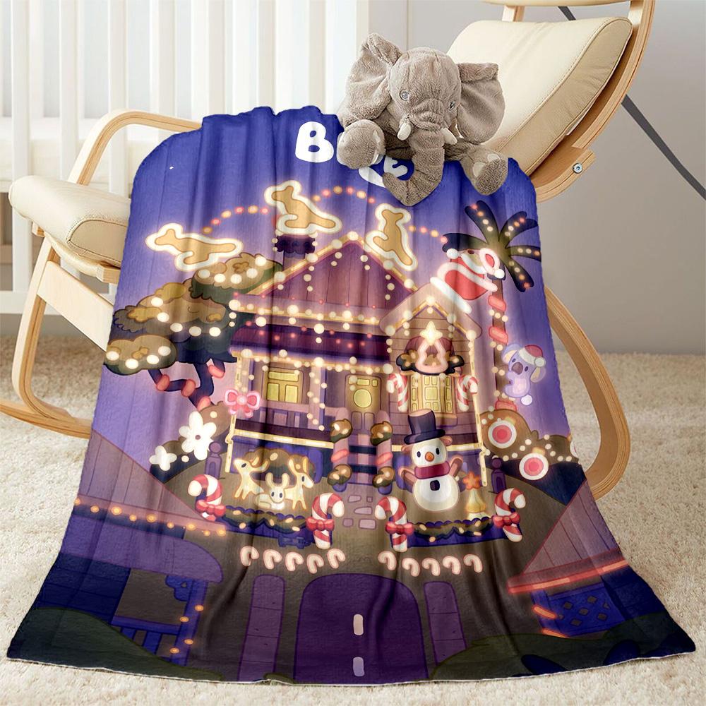 Bluey's Colorful Adventures Blanket Warmthful Decor Suitable for Picnics Seaside Couch All-Season Use Playful Design Gift for Travel Home Birthdays