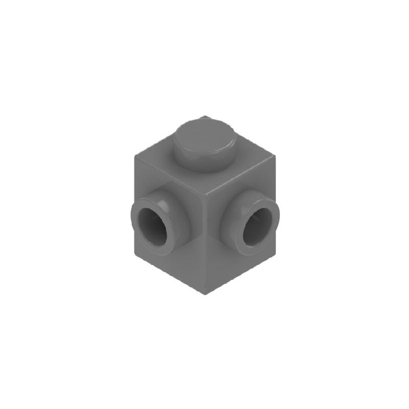 

BRICK 1X1, W/ 2 KNOBS 50pcs, CORNER Modified Compatible 26604 Self-Locking Bricks Building Blocks Toys Accessories 50pcs темно-сірий колір