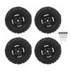 4PCS RC Crawler Tires 1.9 Inch Rubber Universal RC Tire with Plastic Wheel Rim for Axial 1 10 Remote Control Cars