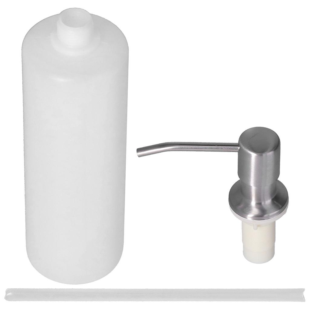Sink Soap Dispenser Stainless Steel Press Head 300ML Soap Lotion Container Kitchen Bathroom