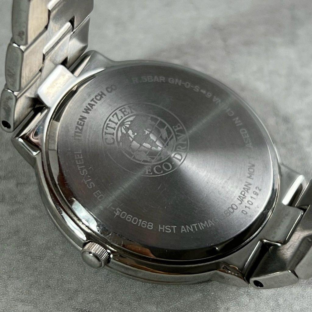Used [Working Item] CITIZEN Citizen Eco Drive Black Dial Roman Numeral Solar Clock Wristwatch