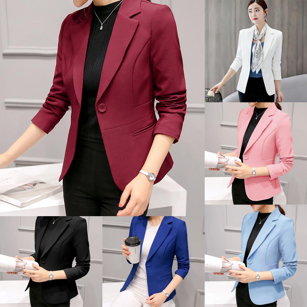 Jaro a Podzim Profesionální Všestranný Oblek Dlouhý Rukáv Temperament Slim Fit Malé Sako Dámský Krátký Styl Dámský