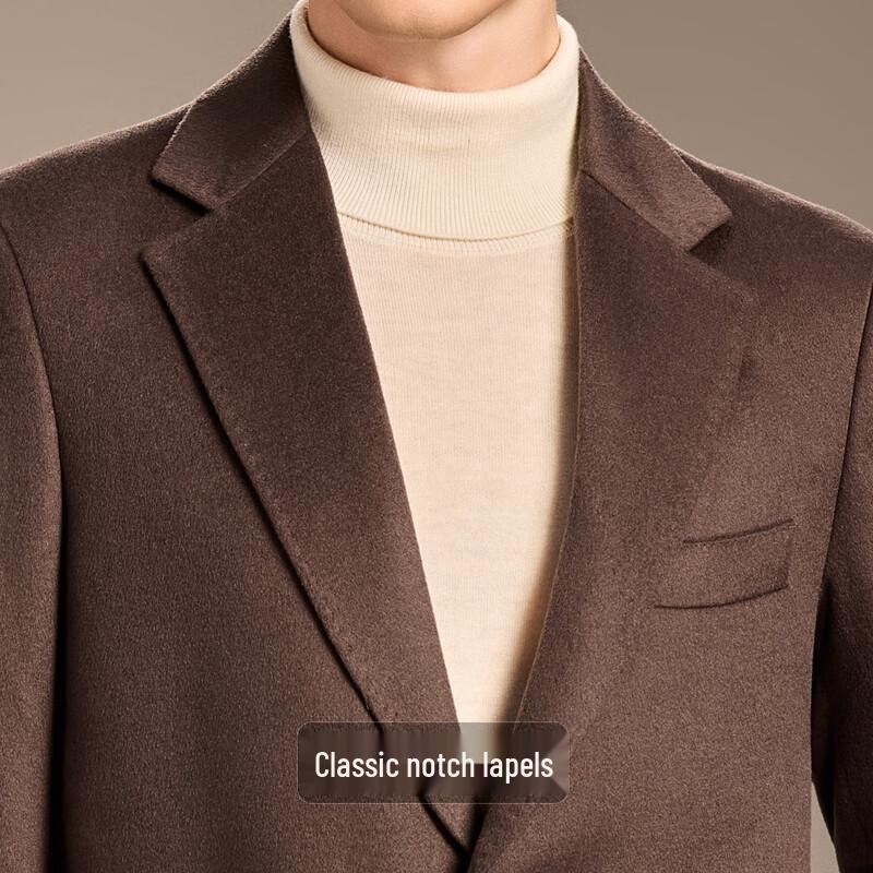 Antonio Men's Wool & Silk Blend Mid-Length Business Overcoat