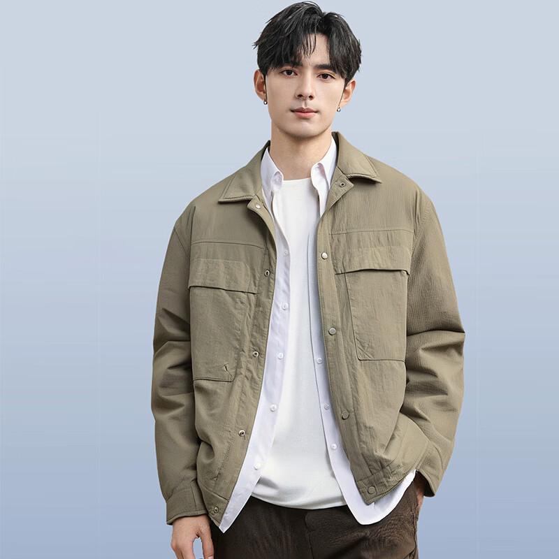 Fengxun Men s Casual Workwear Lapel Jacket M