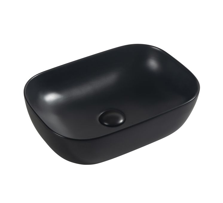 Lusso countertop washbasin 45.5X32.5 CM oval black matt