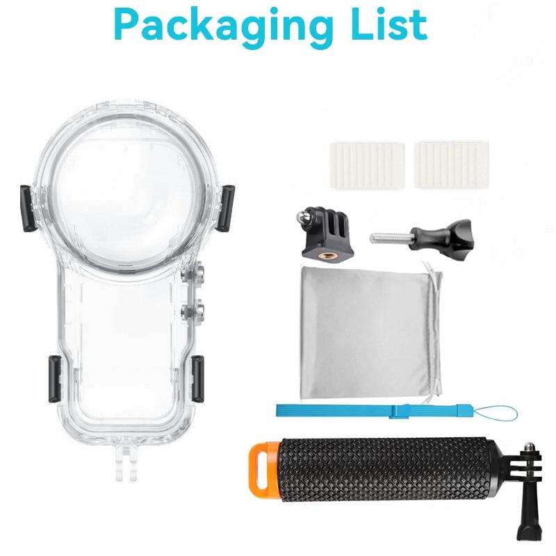 Dive Case For Insta 360 X5 Camera Invisible Diving Housing Cover 60M Waterproof Underwater Protection Shell for Insta360 X5