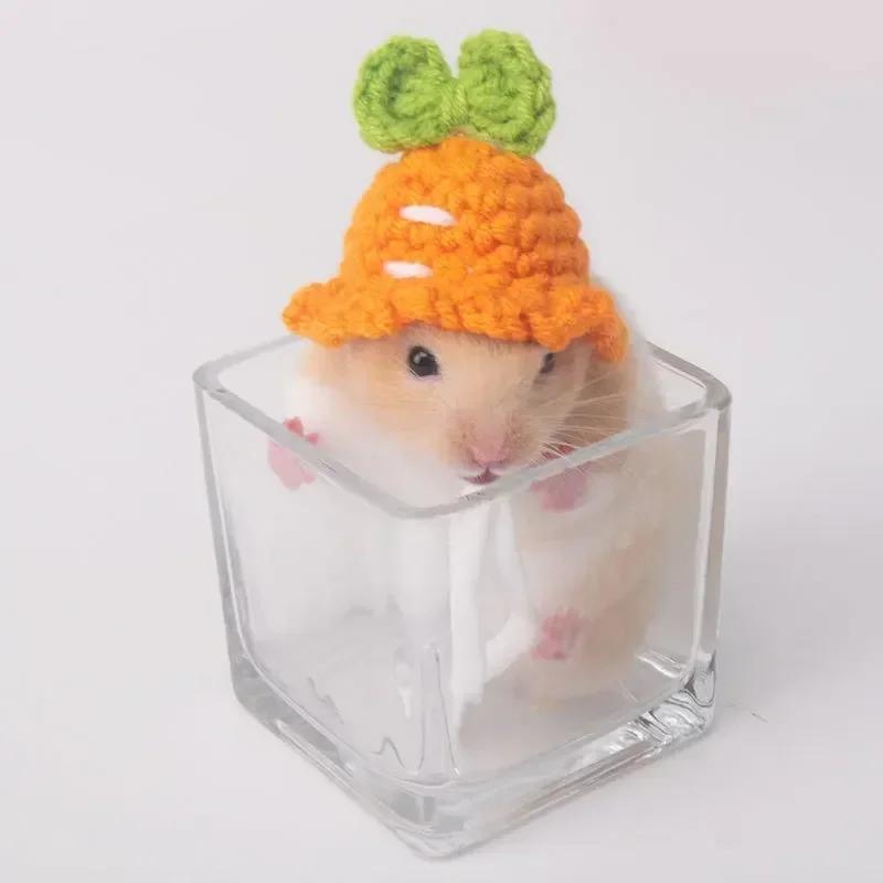 

Hamster Hat Guinea Pigs Assessories Small Animals Decor Hand Knitted Pet Hats Lizard Bird Rabbit Party Clothes Costume Pet Caps