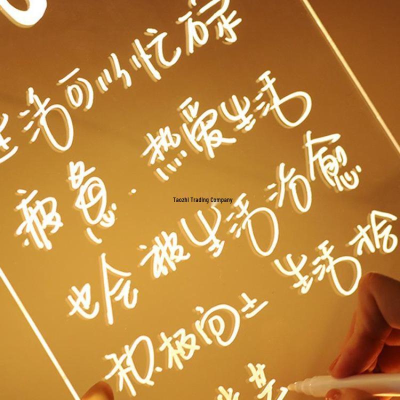 LED Fluorescent Graffiti Sign: Luminous Night Light Display Board for Shops and Stalls