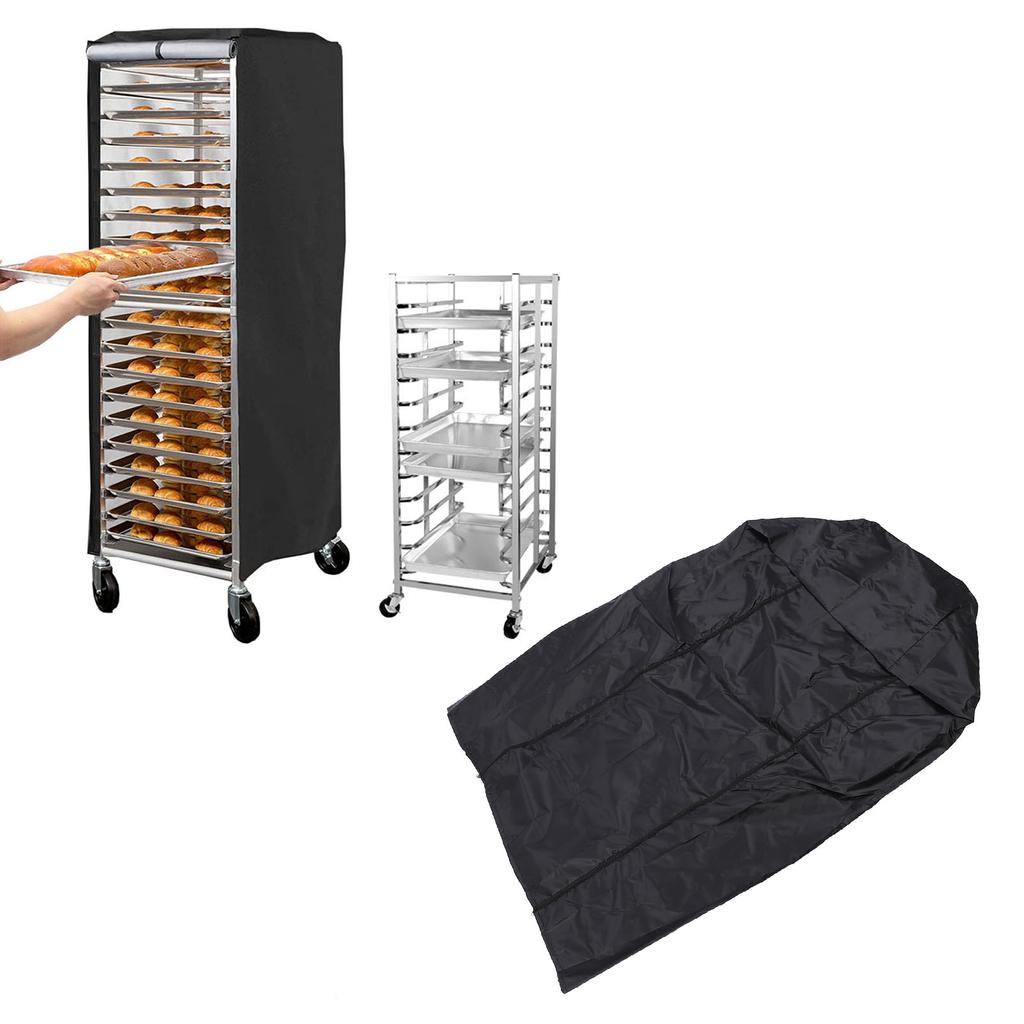 Pan Rack Cover 420D Silver Coated Water Resistant Dust Proof Foldable Bread Rack Cover for Baking Ra