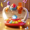 Baby Piano Toys Kids Rotating Music Piano Keyboard With Light Sound Musical Toys For Toddlers Early Educational Music Toy