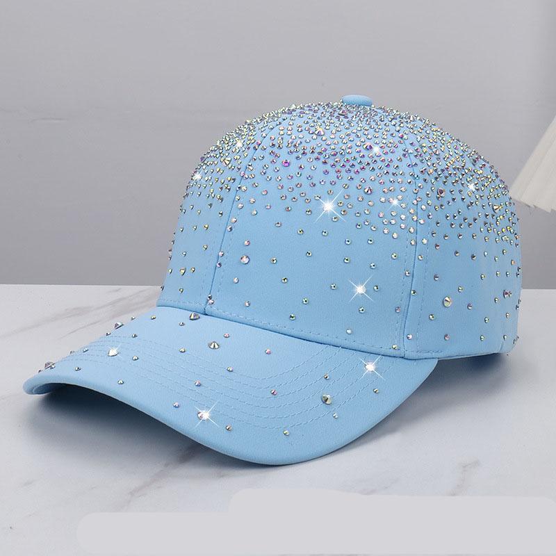 Fashion Diamond Hat Korean Version Trendy Versatile Full Diamond Baseball Cap For Spring Autumn Travel Sun Shading Duckbill Hats