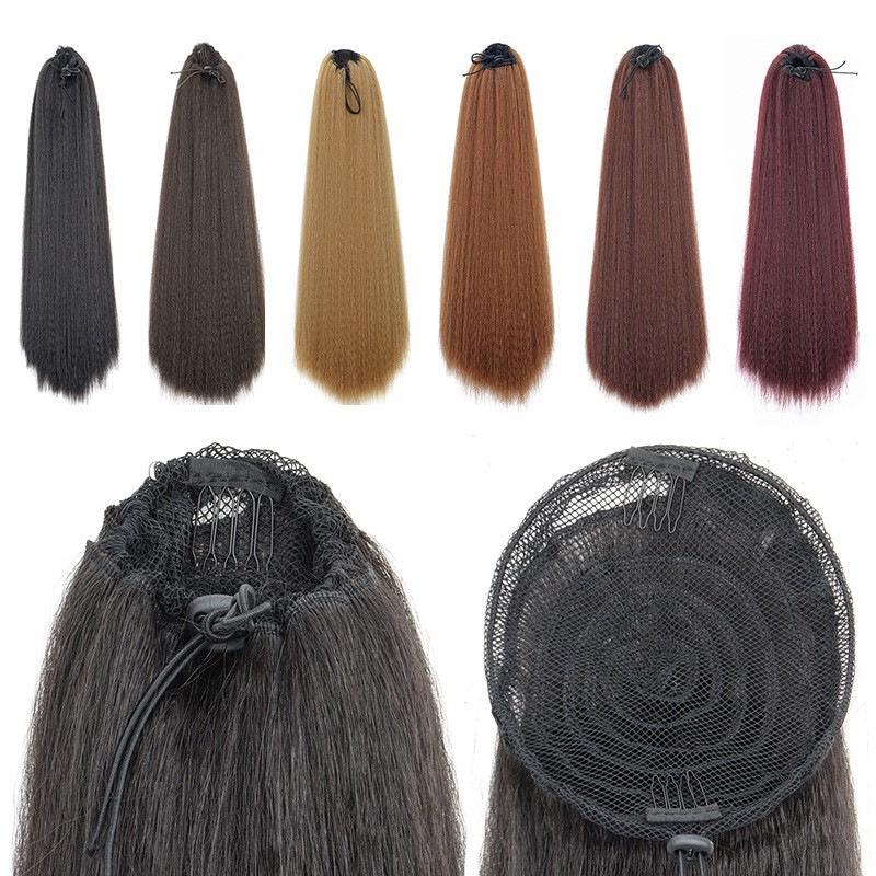 Long Curly Yaki Afro Ponytail Wig