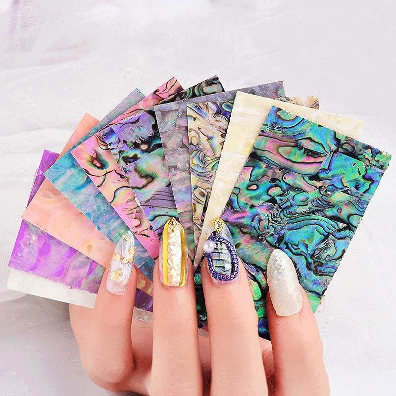 1Piece Natural Abalone Shell Mother of Pearl Laminate Sheet DIY Home Decoration Material Crafts Carved Slice Inlay 40x70mm