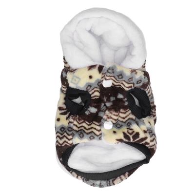 Dog Plush Hooded Jacket Soft Warm Lightweight Pet Cat Plush Hoodie for Small Medium Dogs Cats