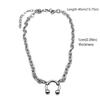 Sexy Cool Design C Shape Necklaces Hyperbole Look Short Length Thick Chain Choker Hip Hop Fashion Jewelry Unisex