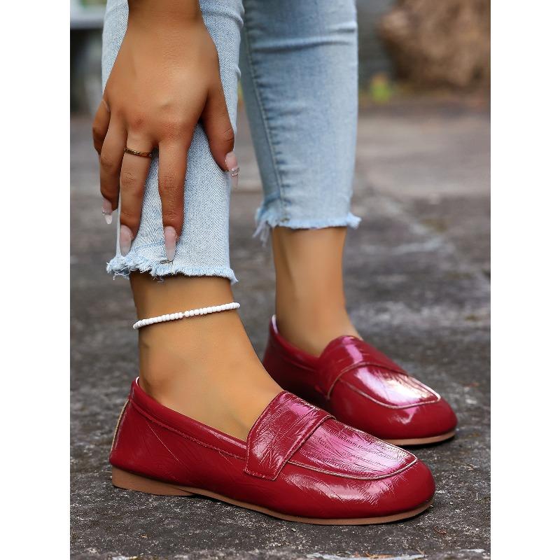 Soft-soled Single Shoes Women's 2025 Autumn New Flat Plus-size One-foot Lazy Beanie Shoes