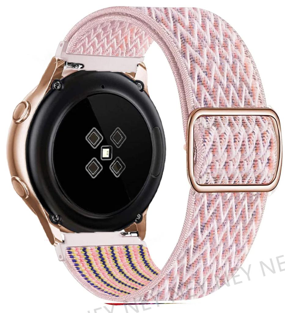 Elastic Shiny strap For Samsung Galaxy Watch 6/5/pro/3/4/classic/Active 2 20mm/22mm Bohemian Pride bracelet Huawei GT 3-2-e band