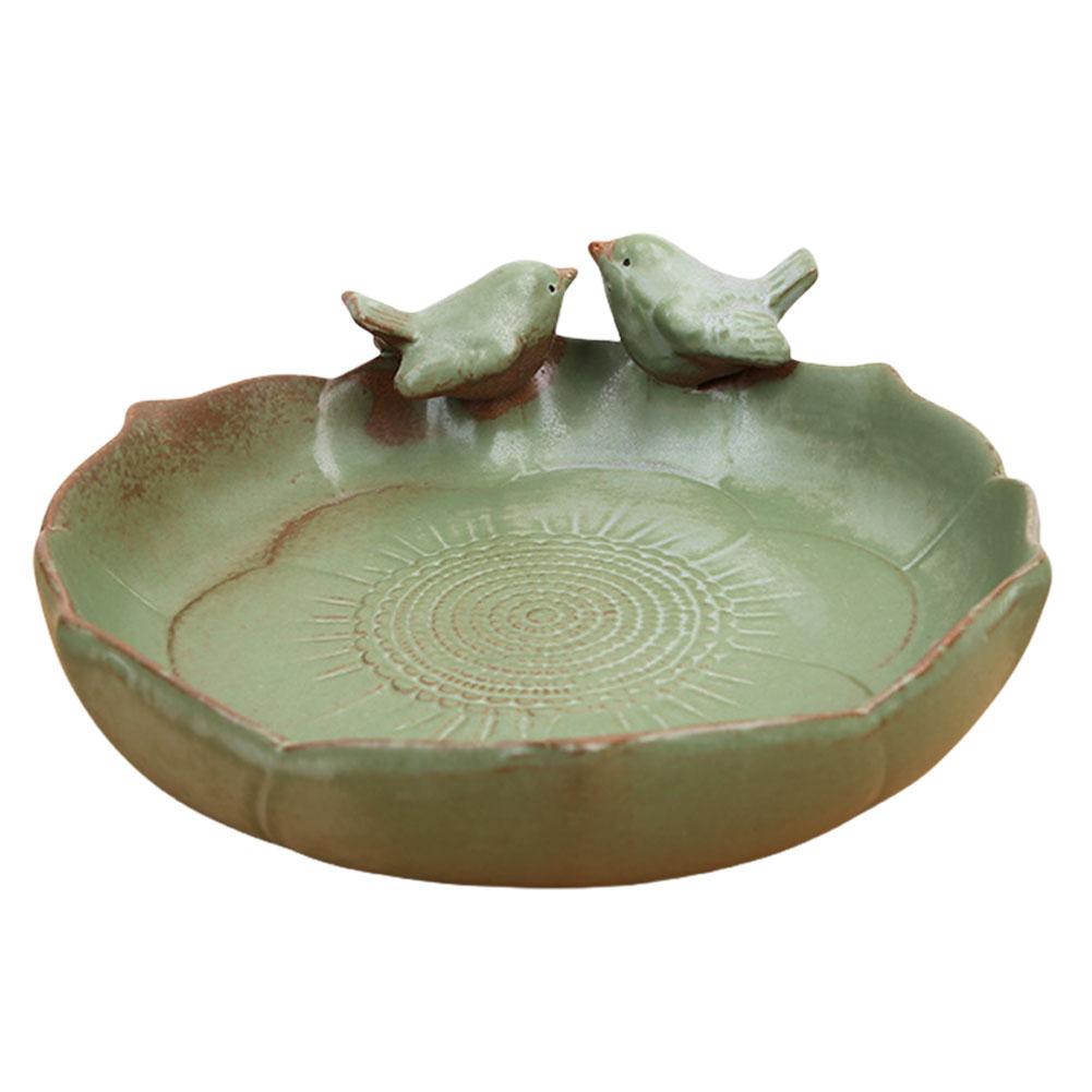 

Ceramic Birdbath Bowl Bird Feeder Multifunctional Hummingbird Feeder Hummingbird Watering Container for Outdoor Garden Courtyard
