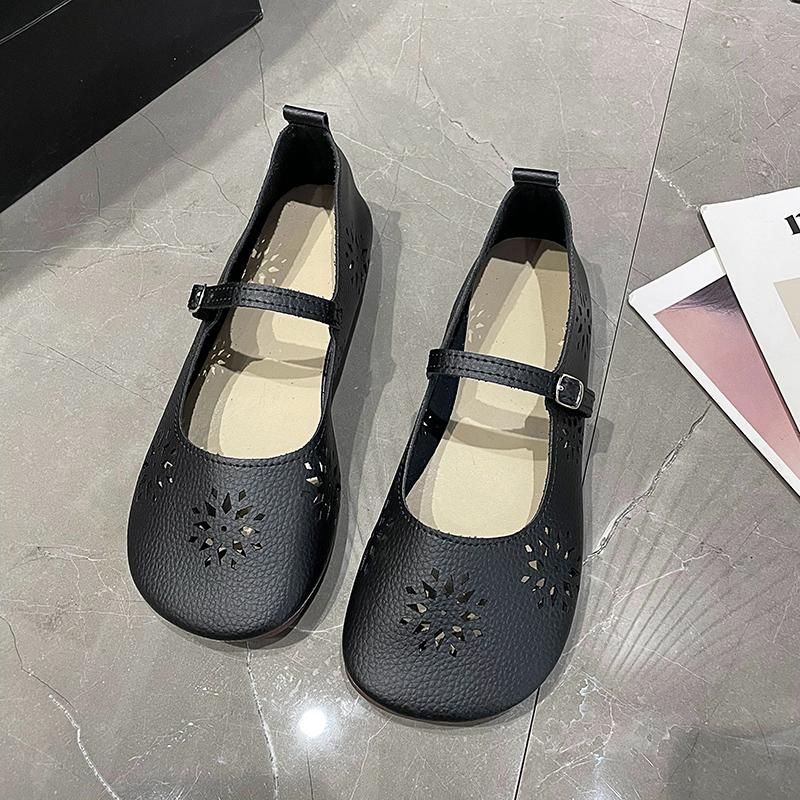 Fashion Spring Autumn Design Barefoot Ballet Mary Jane Women's Flat Soft Shoes Hollow Soft Sole Casuals Shoes Loafers Zapatos De Mujer
