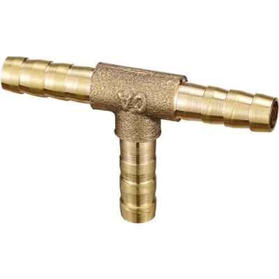 3-Wege-Messing, 6 mm, 8 mm, 10 mm, 12 mm, 16 mm, Schlauchtülle, Verbindungskupplung, Anschlussstück für Luft, Gas, Wasser, Kraftstoff