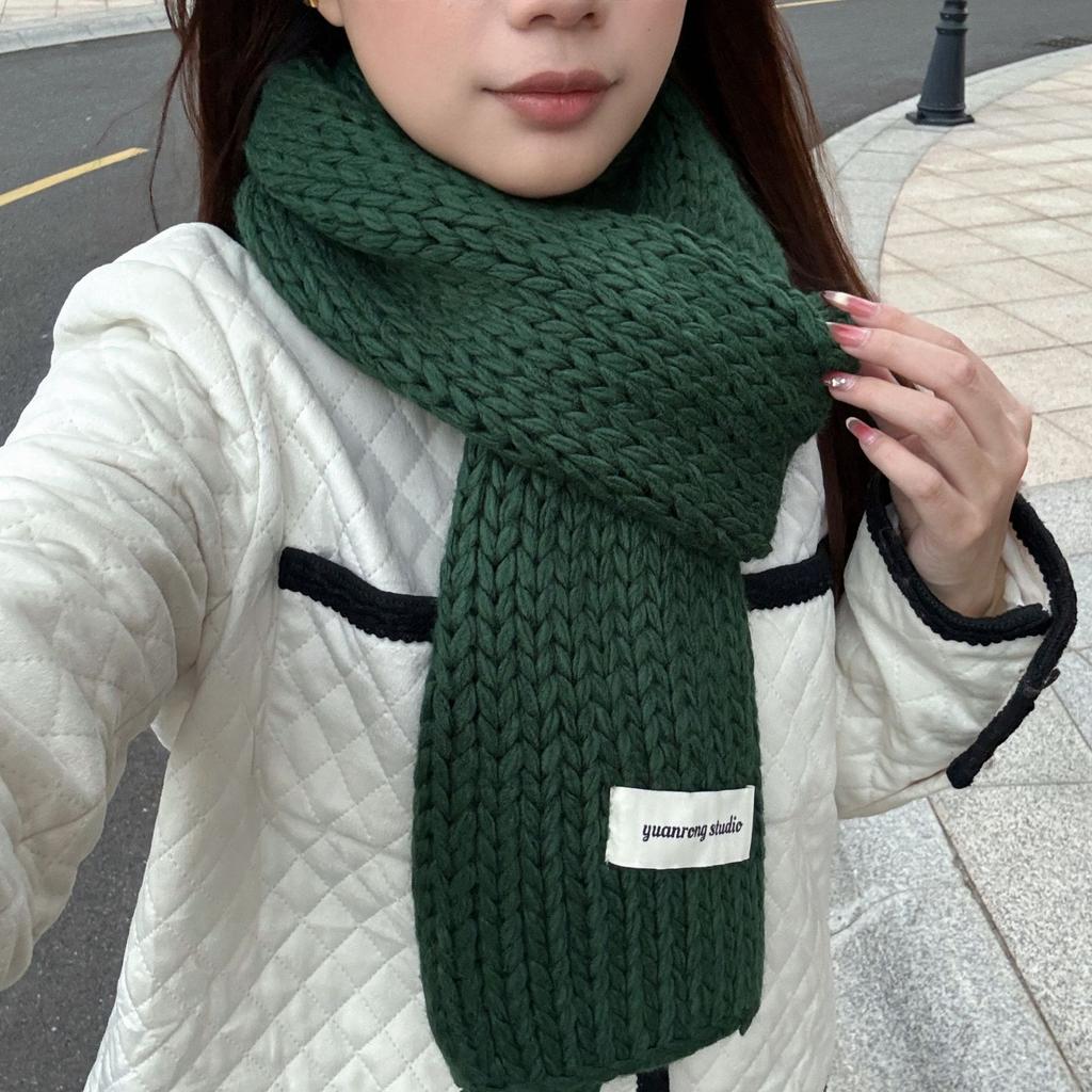 New knitted Korean version office warm in autumn long dual-purpose winter outside with imitation cashmere scarf
