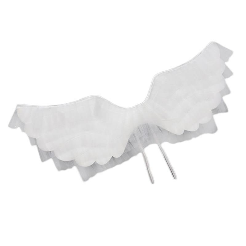 Angel Wings Headband with Wand for Kids Boys Girls Feather Fairy Wings Halloween Party Cosplay Costumes