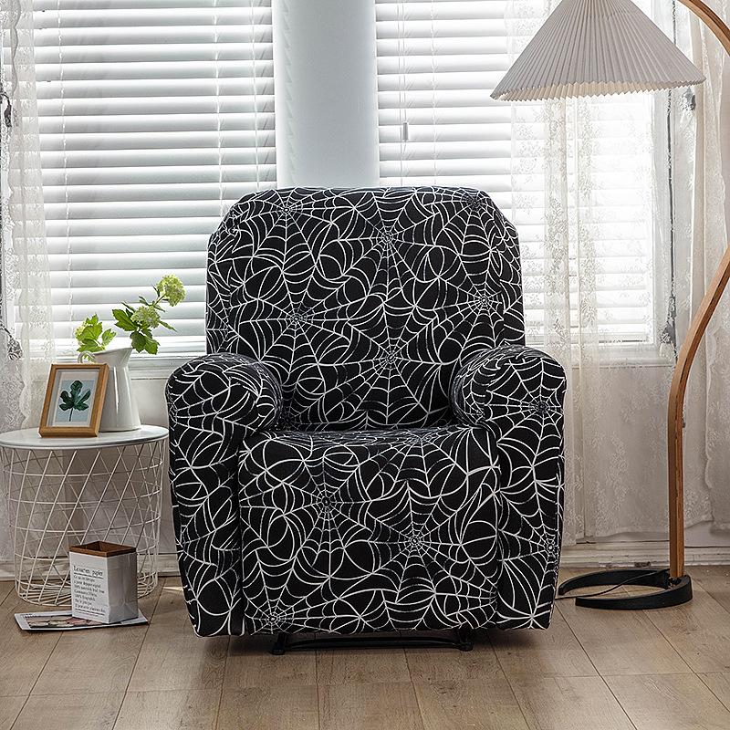 Elastic Printed Fabric All-Inclusive Recliner Cover Rocking Chair Cover Sofa Cover Protective Cover Single Function Recliner Cover
