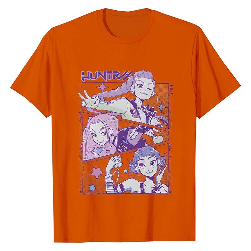 LUXEON Kpop Demon Hunters T Shirt Short SleeveT-shirt Cute Harajuku T Shirt
