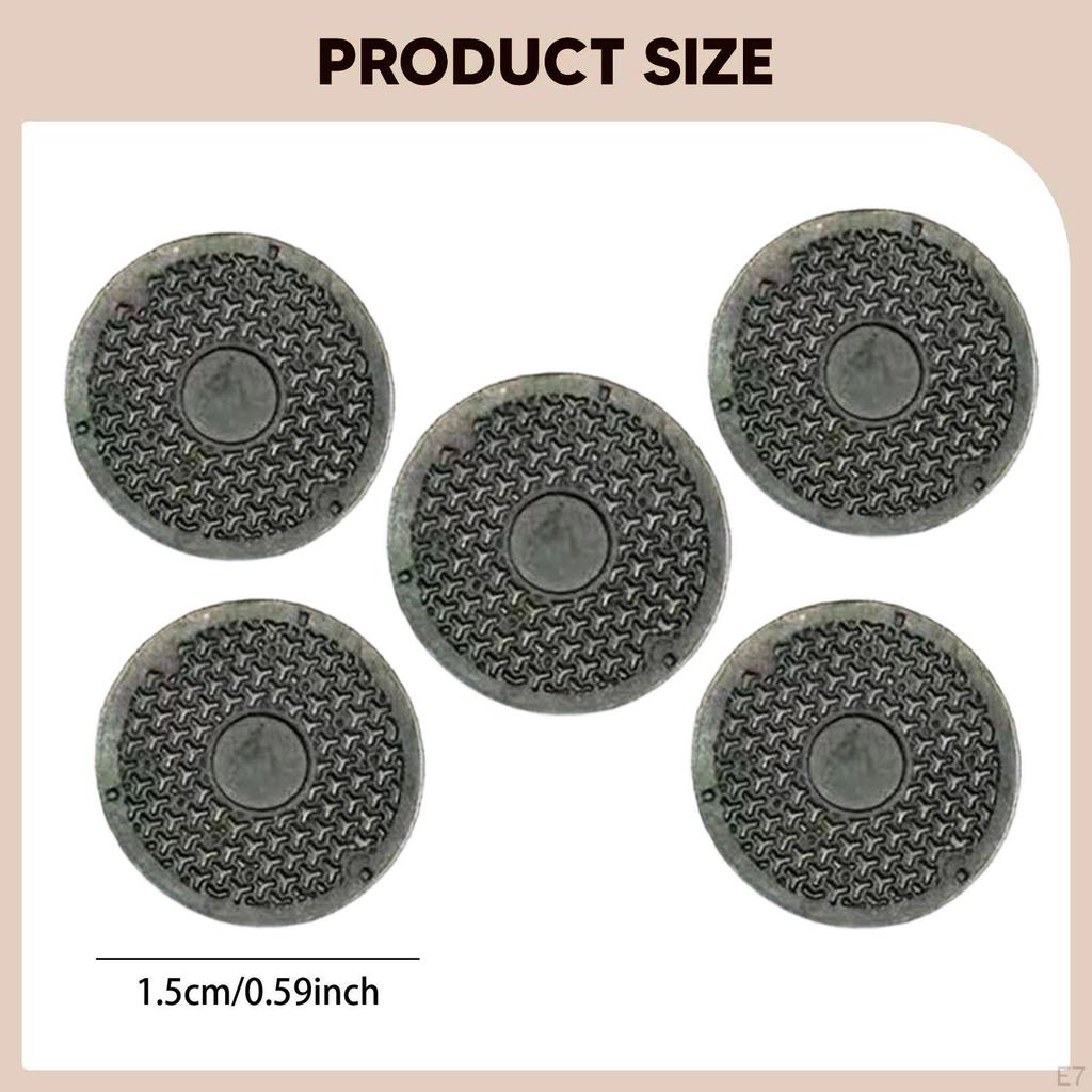 5 Pieces 1/64 Manhole Cover Models Miniature Covers Decorative for Collectors Mini