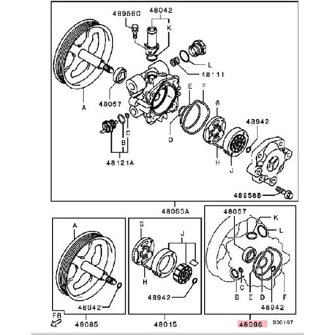 Outlander 2007-2012 GRANDIS 2005-2012  LANCER 2008-2015 ,SEAL KIT,P/S OIL PUMP ,4450A266