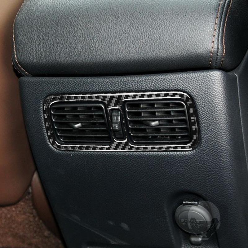 For Infiniti FX QX70 Soft Real Carbon Fiber Rear Air Outlet Trim Frame Panel Tuning Cover Sticker Car Interior Accessories Trim