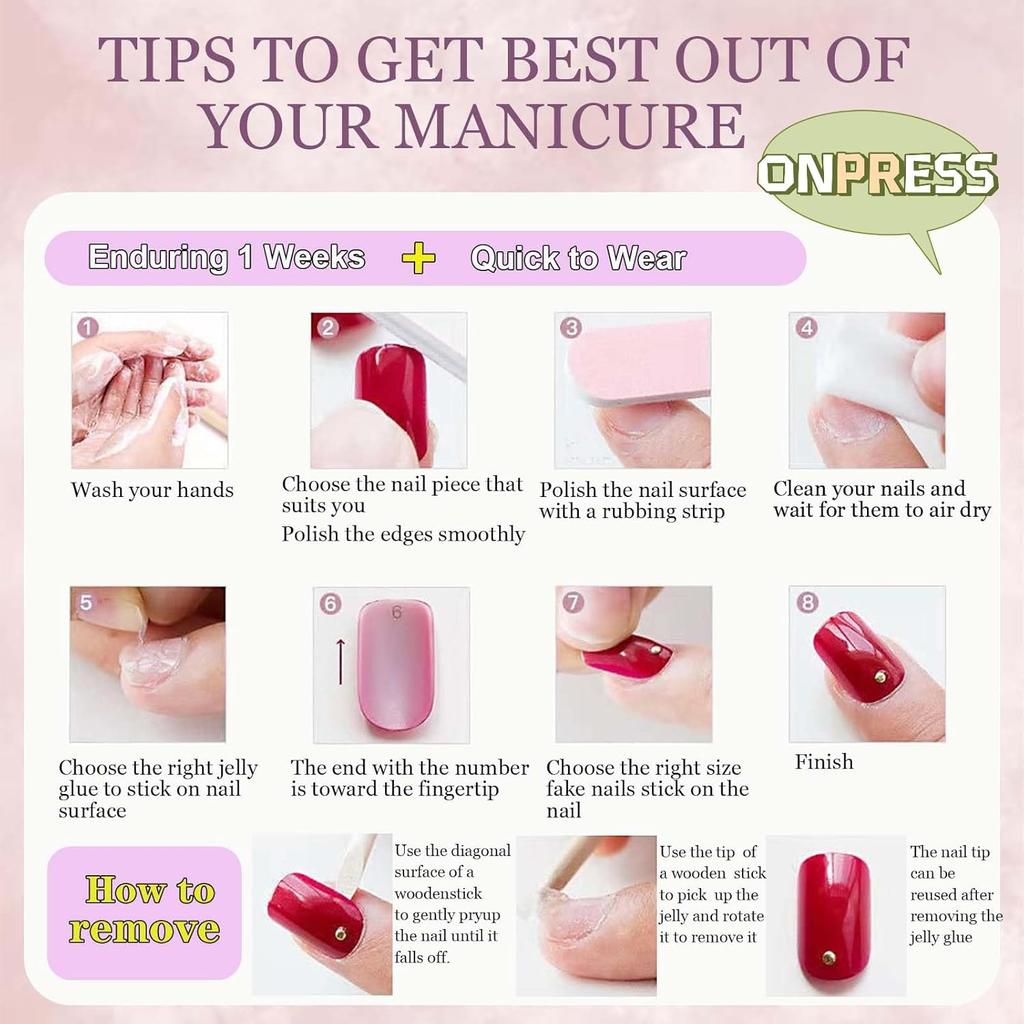 ONPRESS 24Pcs Halloween Press on Nails Short Almond Fake Nails with Ghost Face Spooky Bat Spider Web Design False Nails Orange Pink French Tip Glue