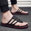 2025 Summer New Flip-flops Men's Live Broadcast 2025 Outdoor Wear Beach Sandals Soft-soled Non-slip Pinch Sandals