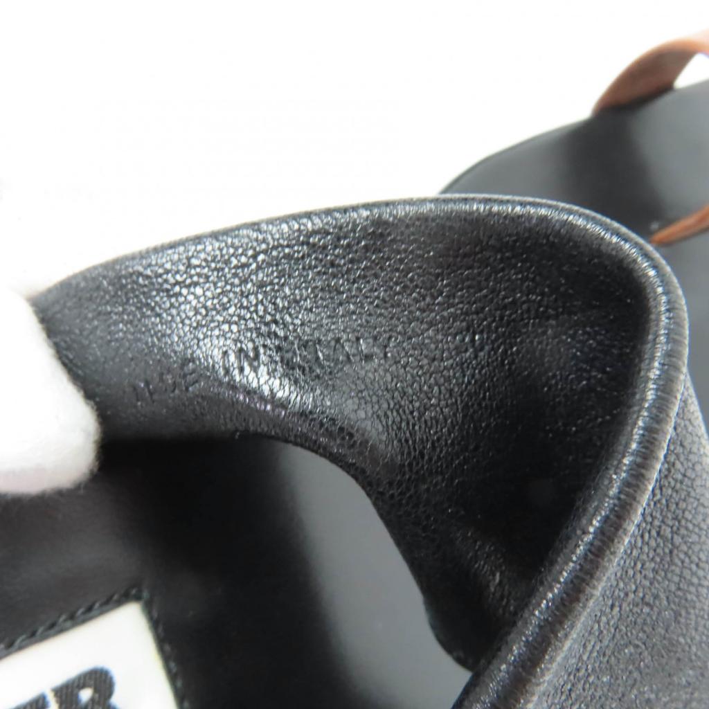 Excellent JIL SANDER Sandals Bicolor Leather Black Leather Women 35 J15WP0112 Used