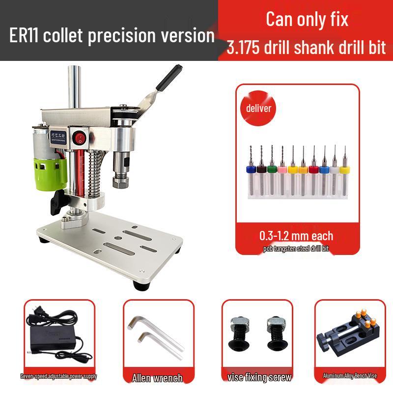 Compact High-Precision Desktop Drill Press for DIY and Watch Repair