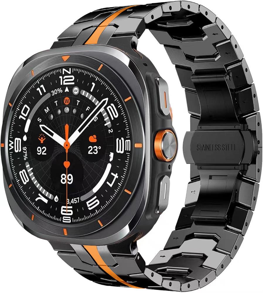 Correa de Reloj de Lujo para Hombre para Samsung Galaxy Ultra Watch 47mm Correa de Metal de Titanio para Accesorios de Smartwatch Galaxy Ultra 47
