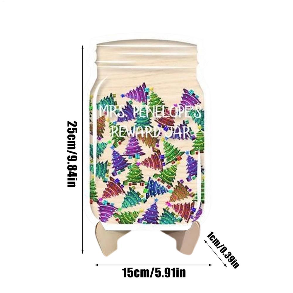 Reward Jar Children Reward System Wood Board Colorful Ornament Motivational Reward Jar Incentive Jar Home Bedroom Decor