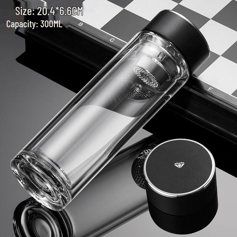 Shui Yi Bei 300ml Double-Layer High Borosilicate Glass Tea Infuser Cup