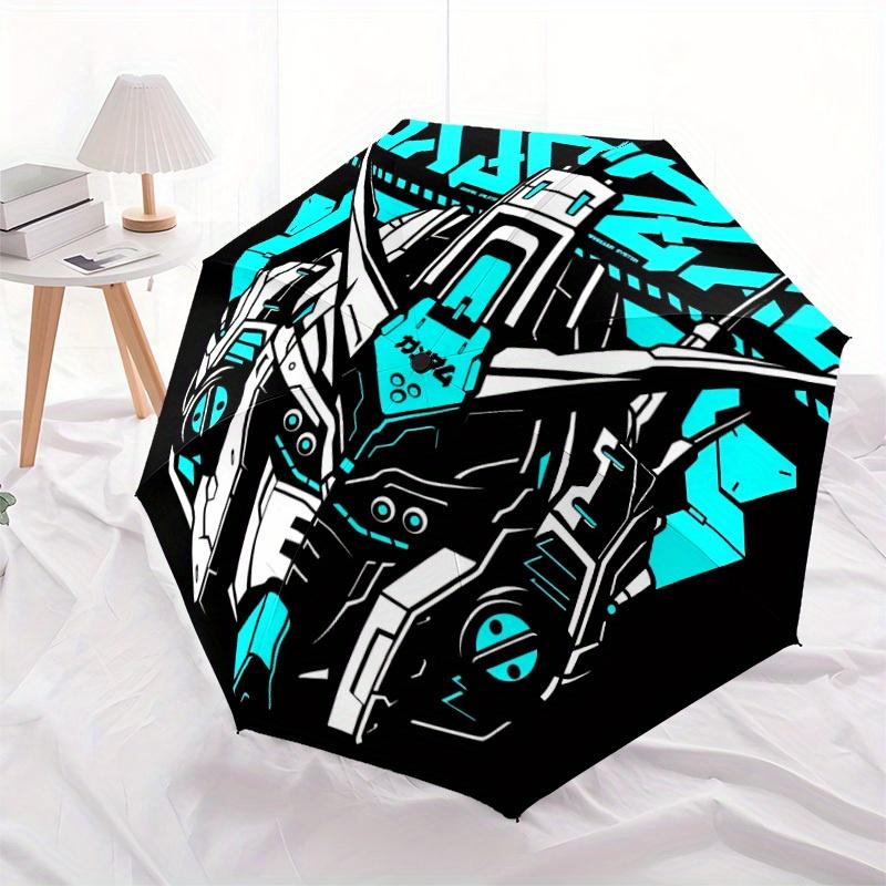 Gundam Mecha Automatic Open/close Umbrella, Heavy-Duty Iron Frame, Folding Portable Design, Travel, Everyday Use 202