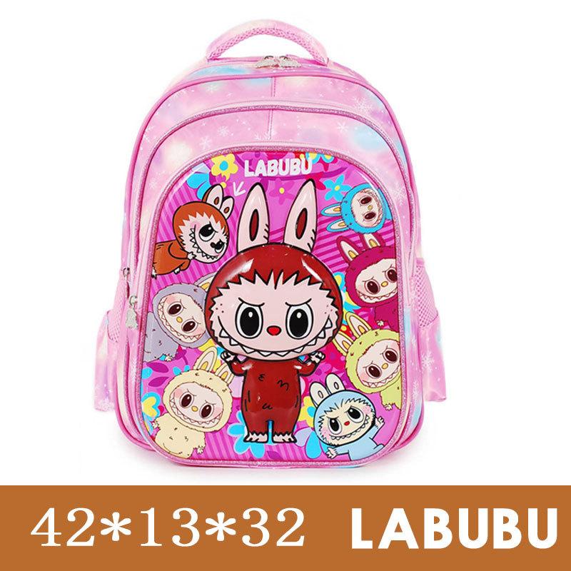 Labubu School Bag Cartoon School Bag Cute 16 Inch Large Capacity 3D Hard Shell School Bag Backpack