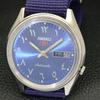 Seiko 5 AUTOMATIC 7019A VINTAGE JAPAN MENS ARABIC BLUE DIAL WATCH A701457-5 R206b-a701457