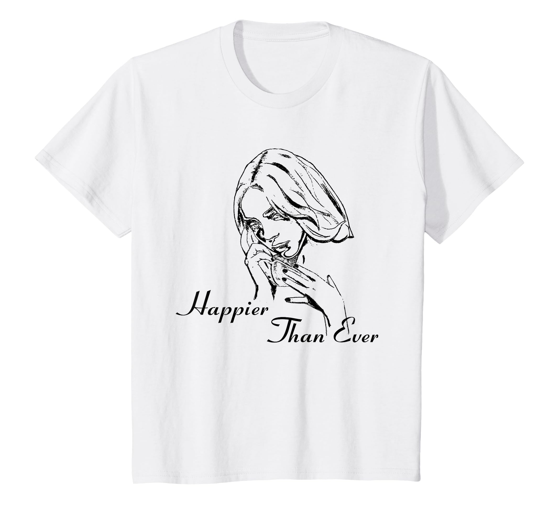 Official Billie Eilish Happier Than Ever White T-Shirt