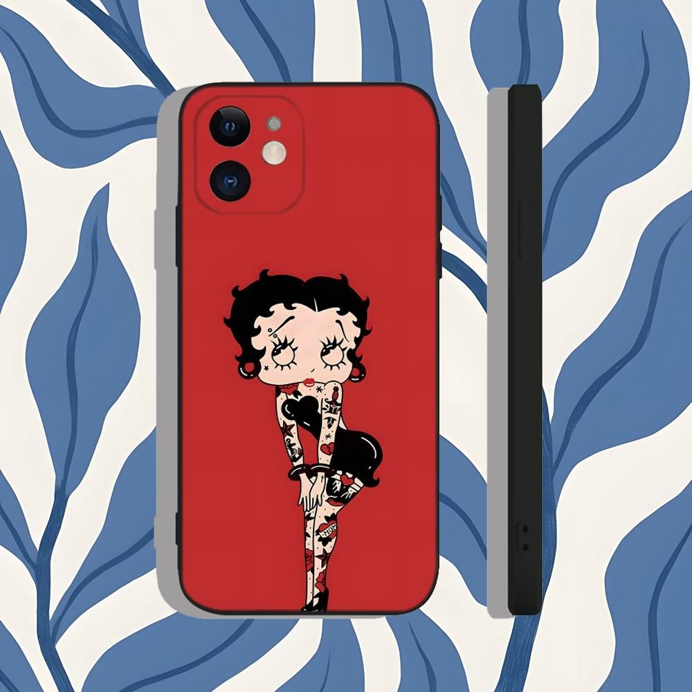 

BIMBO Girl B-Betty-es BoOpS Phone Case For iPhone 17,16,15,14,13,12,11,X,XS,8,7,Pro,Max,Plus,E,SE4,Air,Mini Black Funda Shell iPhone16plus